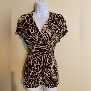 New York & Company Animal Print Top